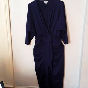Unique Vintage | Navy Blue Tulip-Cut Maxi Dress | Women's M